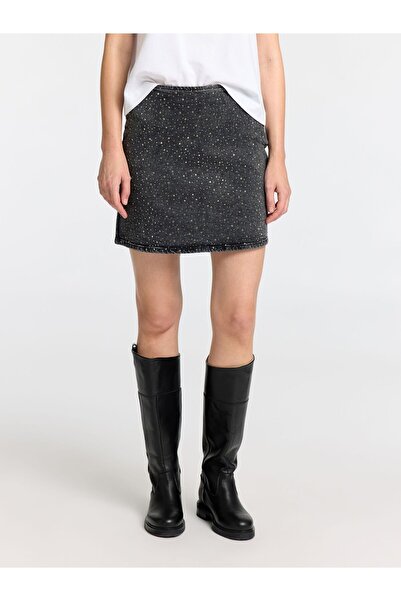 Selected Femme Jeansrock Glitzer