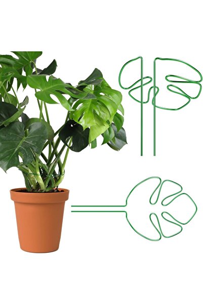 Saharaz حلقة دعم نباتية مكونة من قطعتين على شكل ورقة شجر، دعامات زخرفية للنبا...
