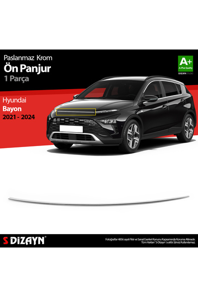 S Dizayn S-Dizayn Hyundai Bayon Krom Ön Panjur 2021-2024 6222181