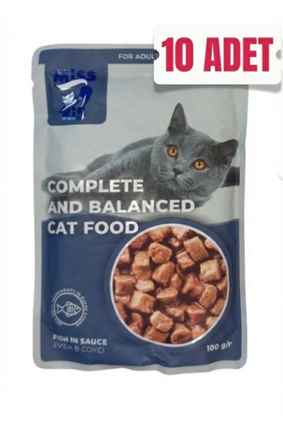 Miss Kis Pouch Yetişkin Kedi Maması Balık Etli 100 Gr