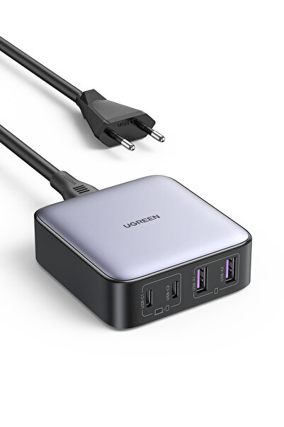 Ugreen Nexode 65W GaN 2 Masaüstü 4 Portlu Hızlı Şarj Cihazı İstasyonu 2xUSB-A...