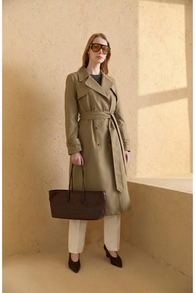 Fatma Atasoy Rüzgarlıklı Haki Trençkot