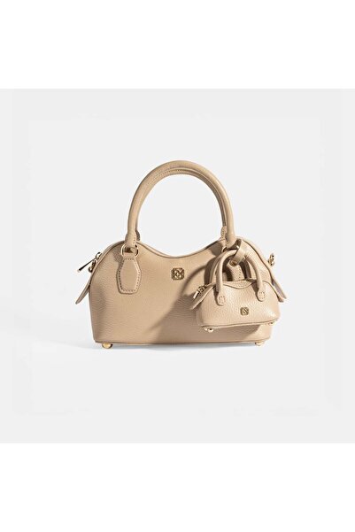 Desa Women's Mink Leather Bag Mini Handbag with Accessories