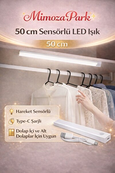 MİMOZA PARK 50 CM BEYAZ IŞIK HAREKET SENSÖRLÜ DOLAP İÇİ ÇALIŞMA MASASI MUTFAK...