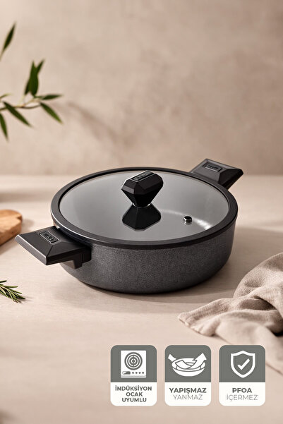 Kitchen Life Gigilli Cristel Oală din titan Karnıyarık 28 cm Crem