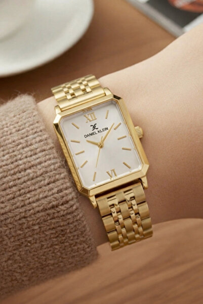 Daniel Klein Dikdörtgen Kasa Vintage Model Kadın Metal Kordon Kol Saati