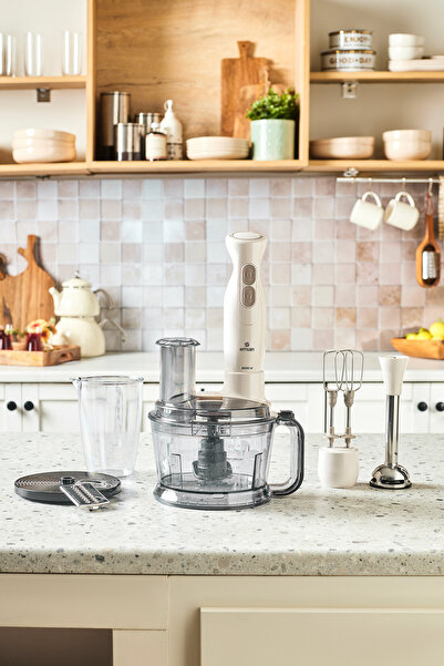 Emsan Pro Multimax 6 in 1 Multi-Purpose Food Processor Iconic Beige