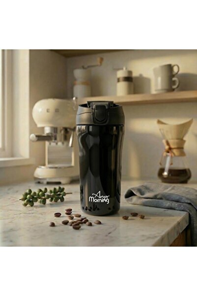 Any Morning Si 232021   Travel Cup with Two Mouths, 14 Oz, Black