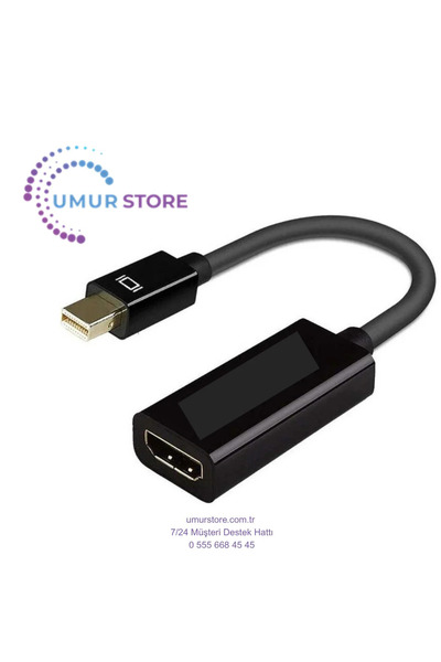 Herz Mini Display Port To HDMI Dönüştürücü 1080P Full Hd Adaptör Görüntü Akta...