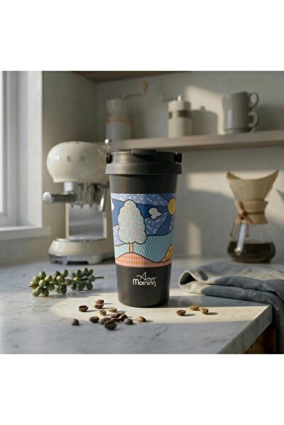 Any Morning Thermos 17 Oz. Stainless Steel Insulated Travel Mug, Coffee Mug 5...