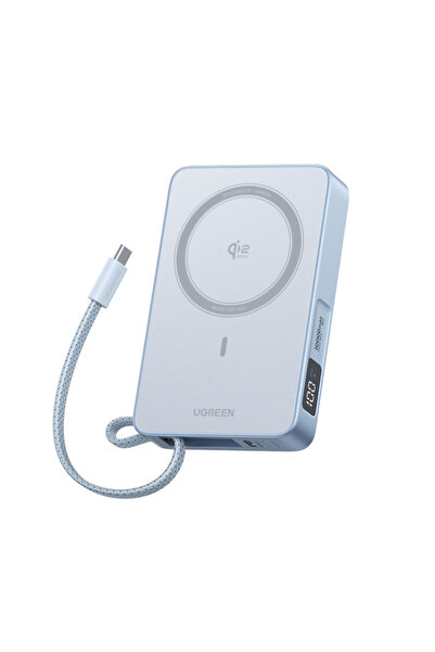 Ugreen MagFlow 10.000 mAh 25W Qi2 Magnetik Wireless USB-C Dahili Kablolu Hızl...