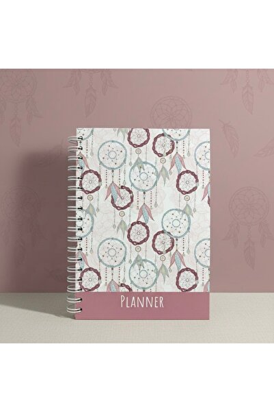 Lizy مفكرة فاخرة بدون تاريخ – غلاف صلب مقاس 17×24، حلزوني، 4 ألوان، مع ملصقات