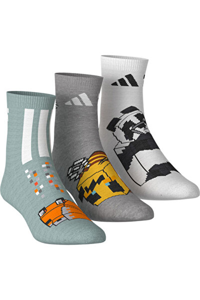 adidas Lk Minecraft 3P Unisex Genç Spor Çorap KA9904