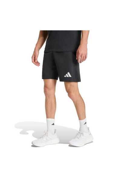 adidas Спортен къс панталон - Черно - Нормална талия