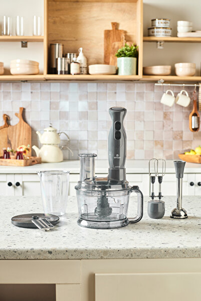 Emsan Pro Multimax 6 in 1 Multi-Purpose Food Processor Space Gray 2000 W