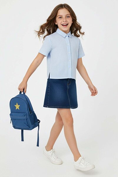 Fulla Moda Смугаста сорочка з ґудзиками для дівчаток