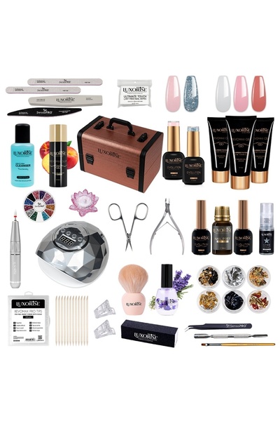 LUXORISE Kit sculptură Polygel REVOMAX MASTER cu lampă și freză + CADOURI