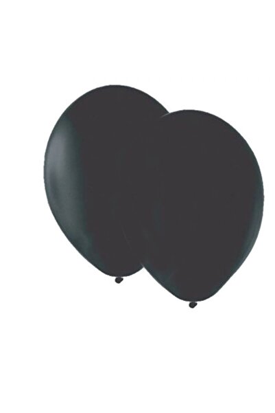Pandoli 10 بالونات لاتكس سوداء بلون سادة مع حفلة