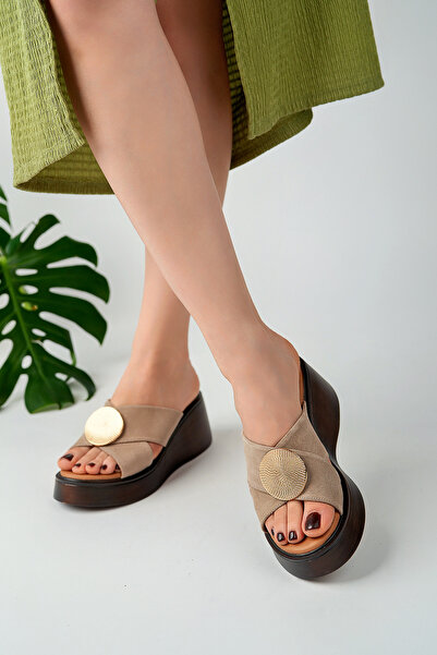 Deripabuc Дамски кожени пантофи от естествена кожа от норка DP26-1723