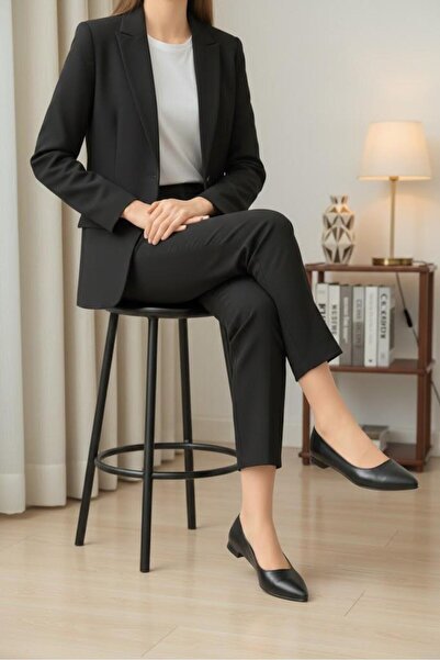 37Numara MĂRIME MARE PANTOF DE FEMEI 41-42-43-44-PIELE NEGRĂ