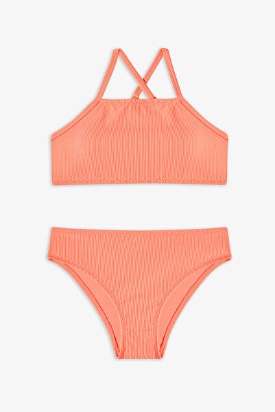 Penti Set bikini Mira Halter pentru fete tinere Sorbet