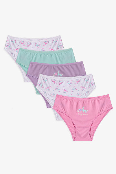 Penti Colorful Girls' Lovely Cotton 5-Piece Slip Panties