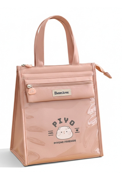 YOYOSO صندوق غداء أنيق على شكل حقيبة يد - وردي