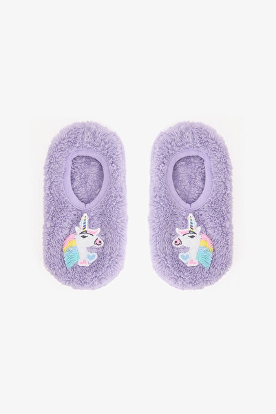 Penti Lilacové dievčenské domáce papuče s protišmykovou podrážkou a vzorom je...