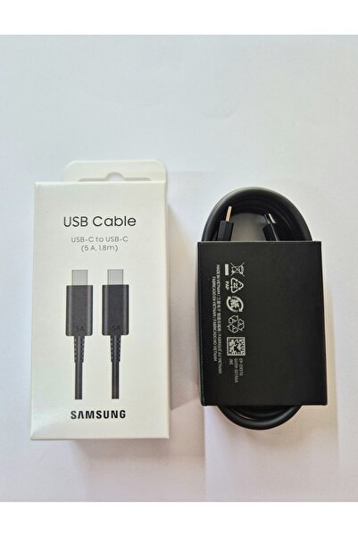 Samsung 5A 1.8m (USB-C to USB-C) Orijinal Şarj ve Data Kablosu Siyah