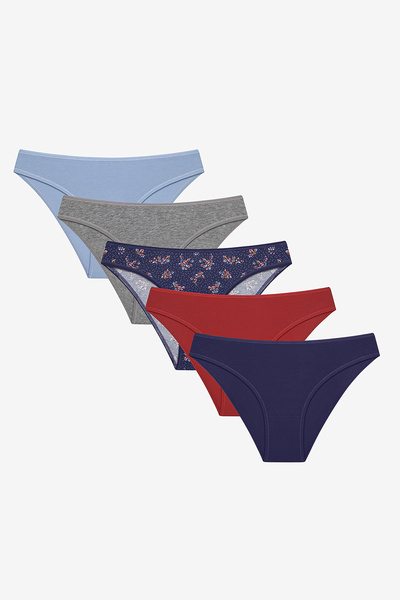 Penti Secret Garden Pachet de 5 chiloți multicolori