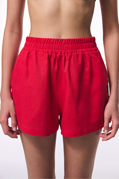 Penti Lastikli Bel Normal Kırmızı Kadın Şort PLODI80025IY