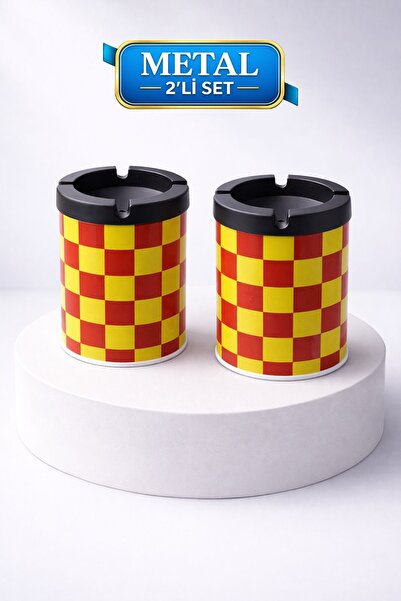 LE PARİS 2’li Set | Metal Hazneli Kapaklı Dumansız Sigara Küllüğü | Ev Ofis B...