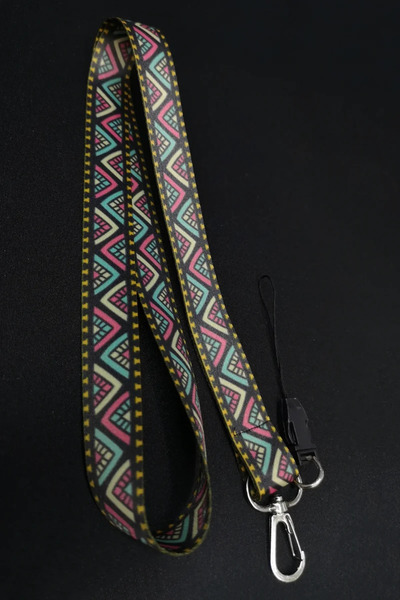 Apptakı Etnik Desen Yaka Kartı Boyun Askı İpi Boyun Askisi Yaka Karti Aksesua...