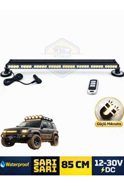 KAPOTO 85cm Uzaktan Kumandalı Off Road Led Çakar Işık Sarı-Sarı 12V-30V Araç ...