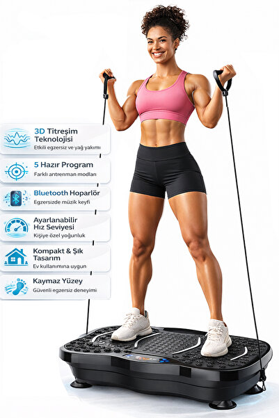 Yasomi Vibrostar TH-0070-E Bluetoothlu 3D 5 Programlı Titreşimli Egzersiz Aleti