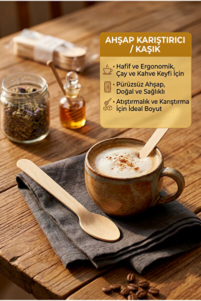 Shopping Faster 1 Adet - Tahta Kaşık 11 cm, Kullan At