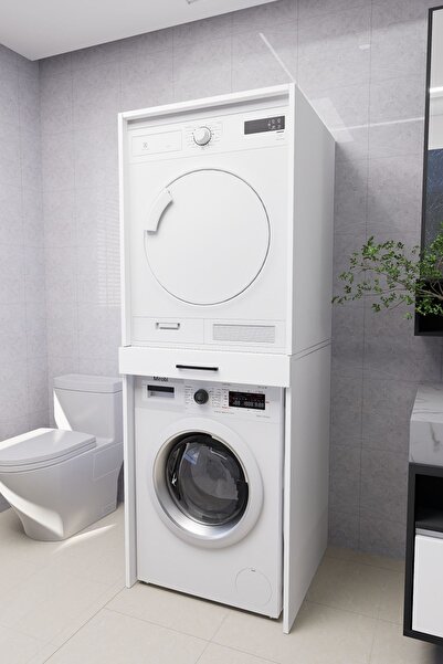 Mirobi Serenity Banyo Dolabı Çamaşır ve Kurutma Makinesi Dolabı Beyaz