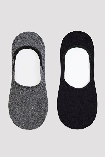 Penti Erkek Gri Siyah Görünmez Çorap