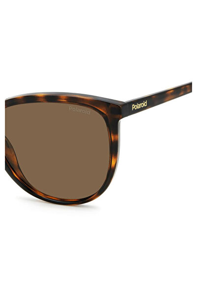 Polaroid Ochelari de soare Polaroid PLD 4138/S 086/SP pentru femei, Havana, rotunzi, 55 mm