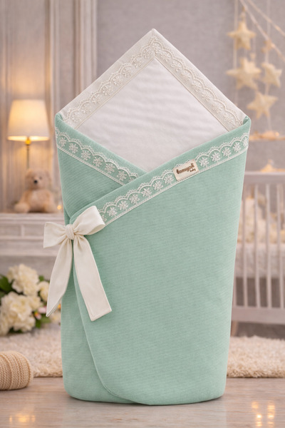 Tomuycuk Lacy Baby Swaddle Blanket 100% Cotton 85X85 cm – Soft & Comfortable ...
