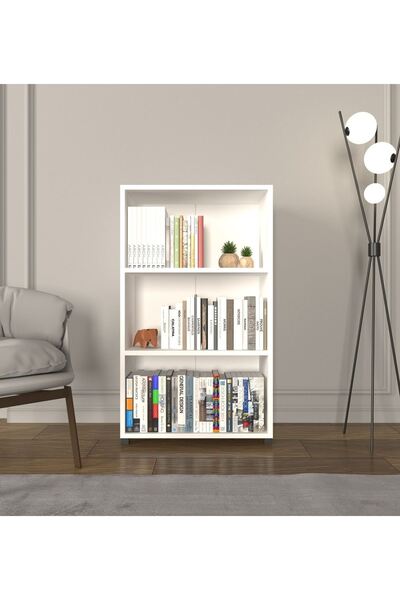 Mirobi Lizbon 3 Raflı Kitaplık Ofis Dolabı Klasörlük Çok Amaçlı Dolap Mutfak ...