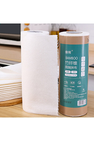 GALORWAY Rola lavete reutilizabile din bambus, 20 buc, super absorbante, 28×2...