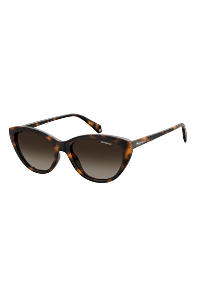 Polaroid Polaroid, Polarized Cat-Eye Sunglasses, Brown, 55-18-145 Standard