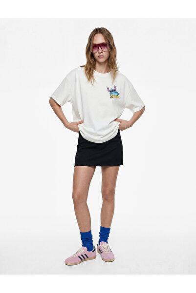Koton Women's T-Shirt 6Sal10115Ik Ecru