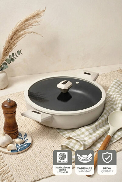 Kitchen Life Gigilli Cristel Titanium Roasting Pot 26 cm Cream