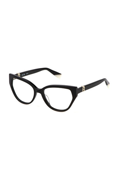 FURLA Women's eyeglasses frames VFU762 0700, Plastic, Black, 54 mm