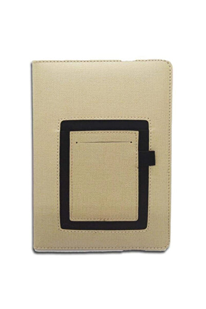 Liz 7126 دفتر مع حامل قلم حراري وجيب 13x21 سم مخطط 120 ورقة لون رمادي