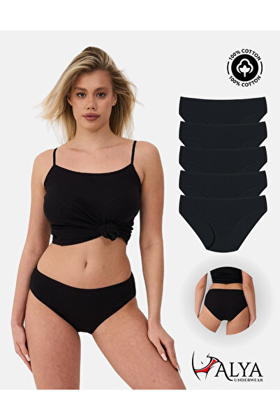 ALYA UNDERWEAR 100% бавовняні жіночі трусики з нормальною висотою талії, з жа...