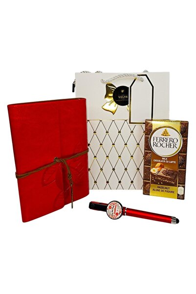 velve Set cadou elegant "Cea mai buna Invatatoare",jurnal vintage,pix touchsc...