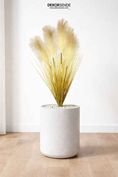 Dekorsende Yapay Pampas Saz Demeti Turuncu 90 cm
